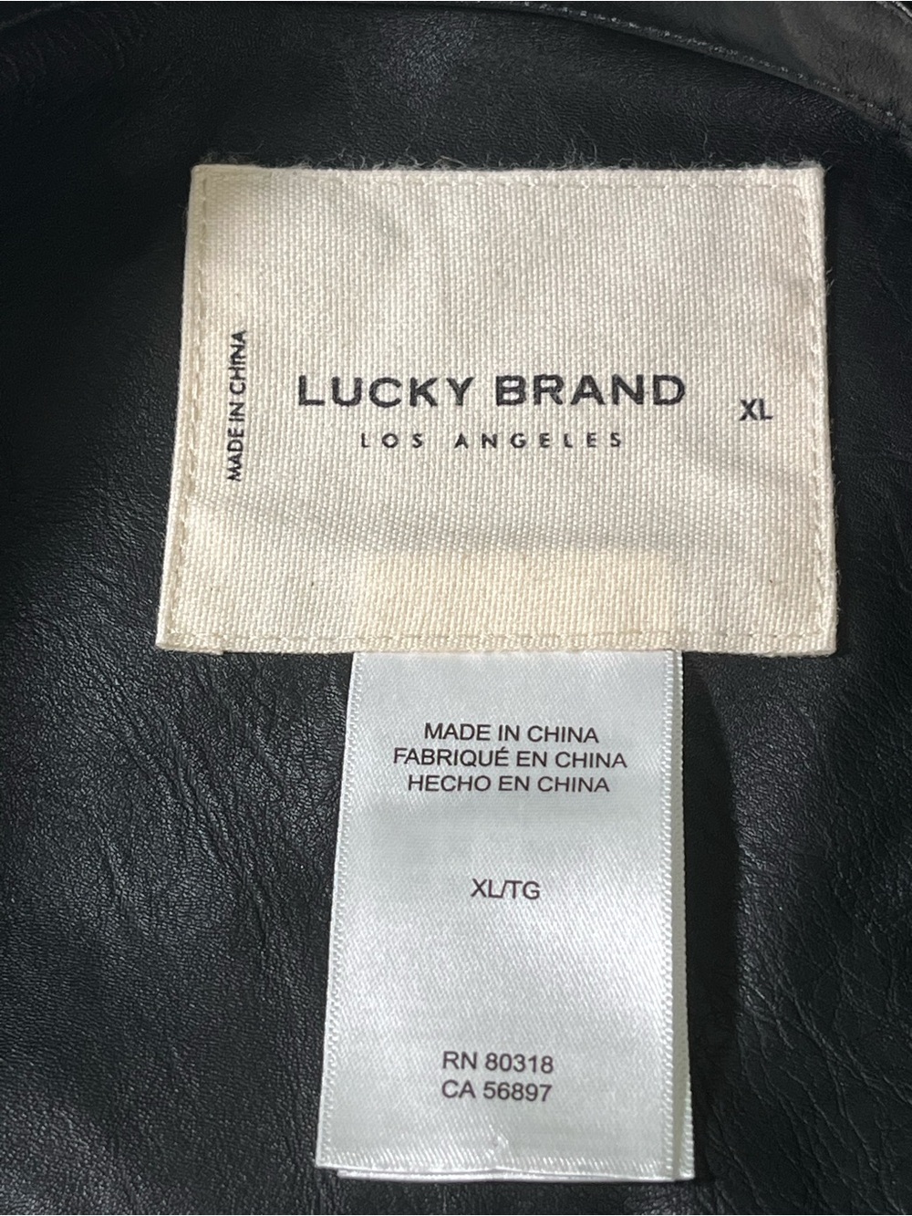 Lucky Brand Woman’s Black Faux Leather Button-Front Shirt  Size XL - Picture 5 of 11